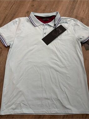 Nick Danger- Men's Light Blue Polo Shirt with Contrast Trim